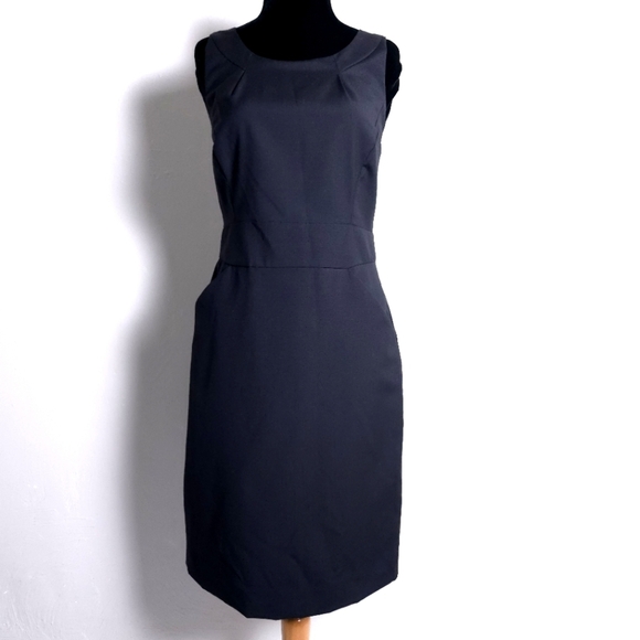 J. Crew Suiting Emmaleigh Sheath Dress Sz8 Black - Picture 1 of 15
